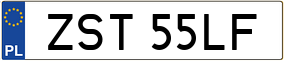 Trailer License Plate